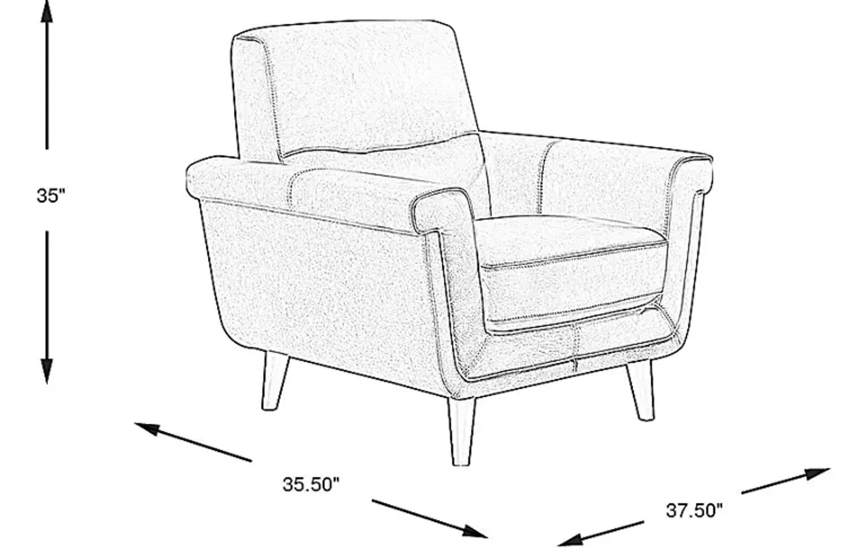 Harrington Park Stone Leather Chair