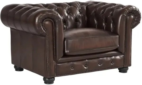 Winchester Way Brown Leather Chair