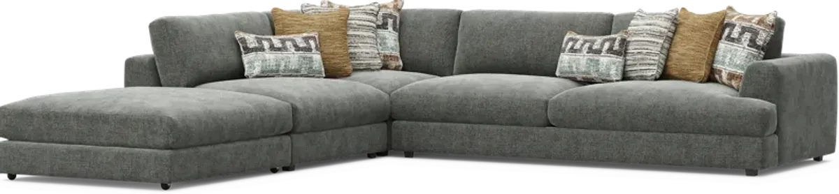 Montecito Charcoal 4 Pc Sectional