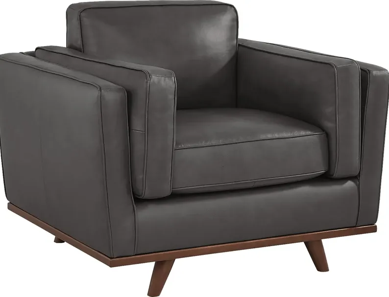 Duluth Gray Leather Chair