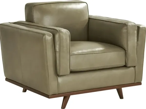 Duluth Olive Leather Chair