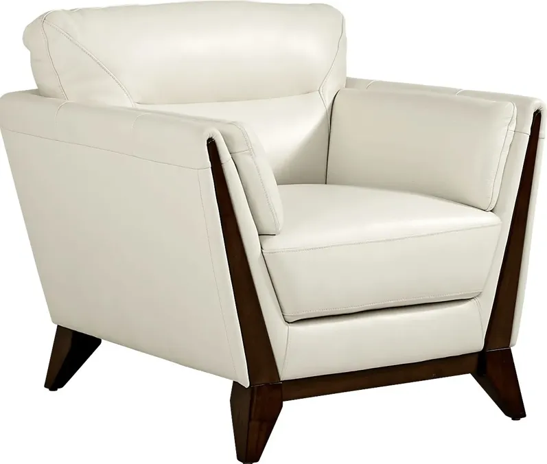 Marchese Ivory Leather Chair
