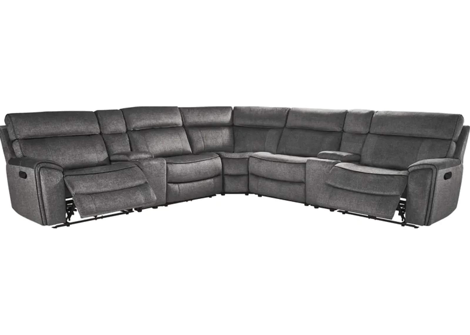 Bradshaw Place Dark Gray 7 Pc Reclining Sectional