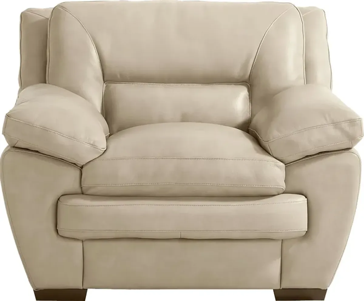 Hayworth Beige Leather Chair