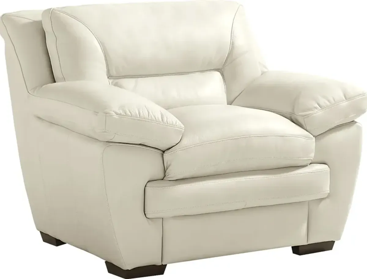 Hayworth Cream Leather Chair