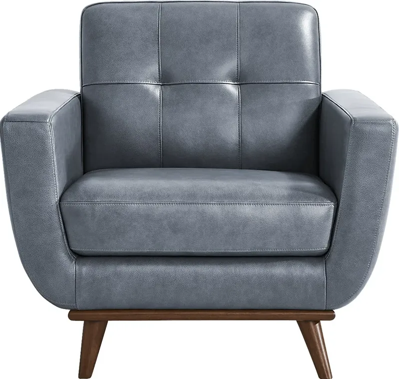 Greyson Blue Leather Chair