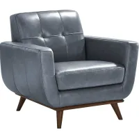 Greyson Blue Leather Chair