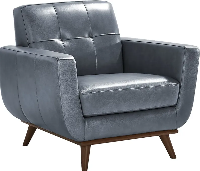 Greyson Blue Leather Chair
