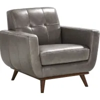 Greyson Gray Leather Chair