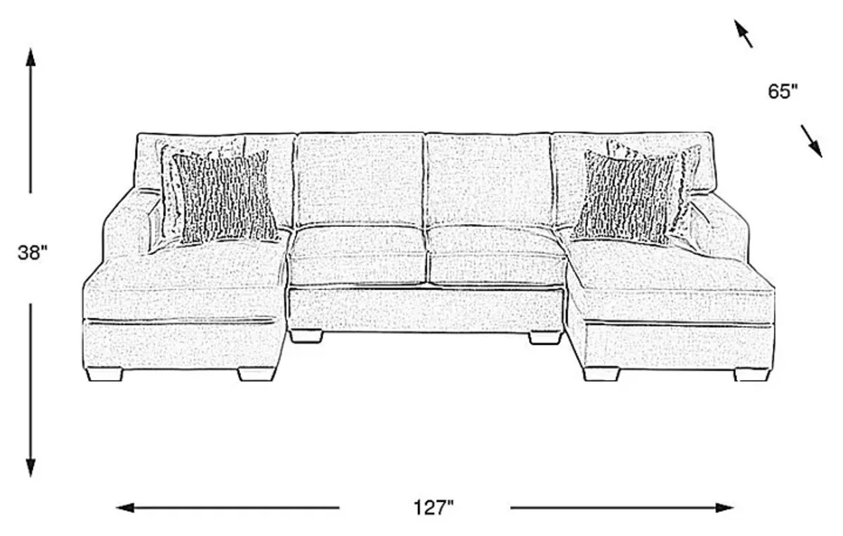 Cynthia Dove 3 Pc Sectional