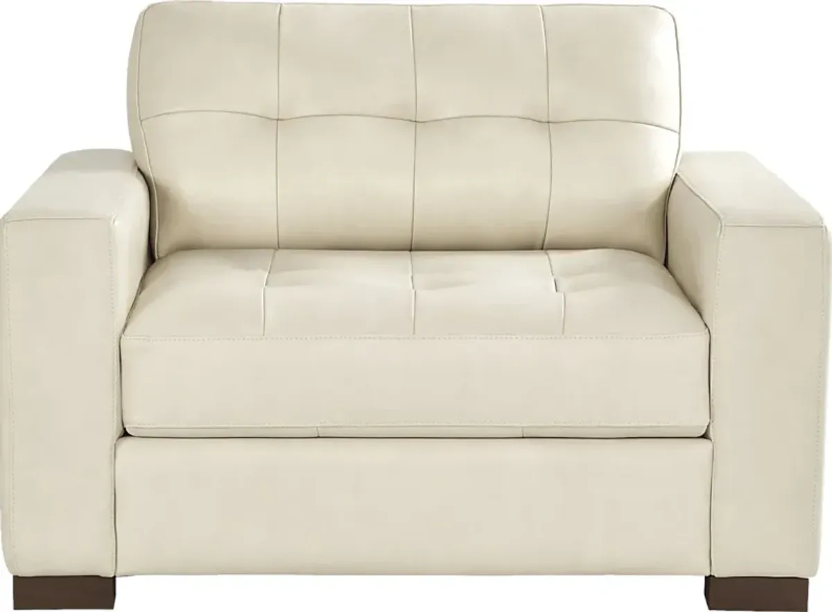 Messina Ivory Leather Chair