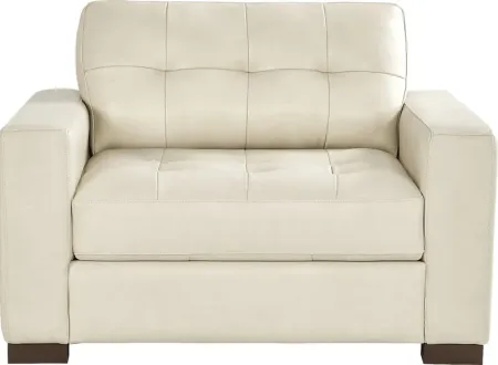 Messina Ivory Leather Chair