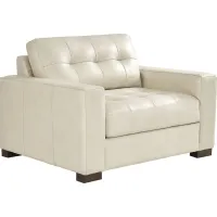 Messina Ivory Leather Chair