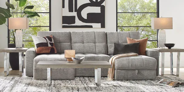 Meriwether Gray 3 Pc Power Slider Sectional