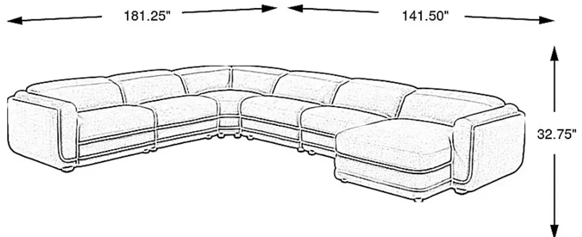 Dillon Smoke 6 Pc Dual Power Reclining Sectional