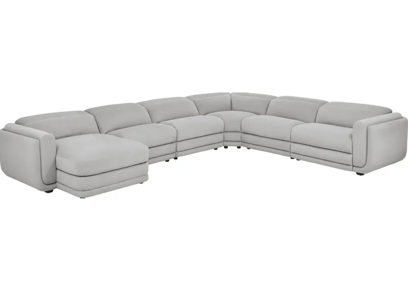 Dillon Smoke 6 Pc Dual Power Reclining Sectional