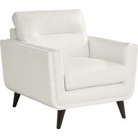 San Salerno White Leather Chair