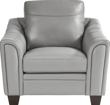 Santa Croce Gray Leather Chair