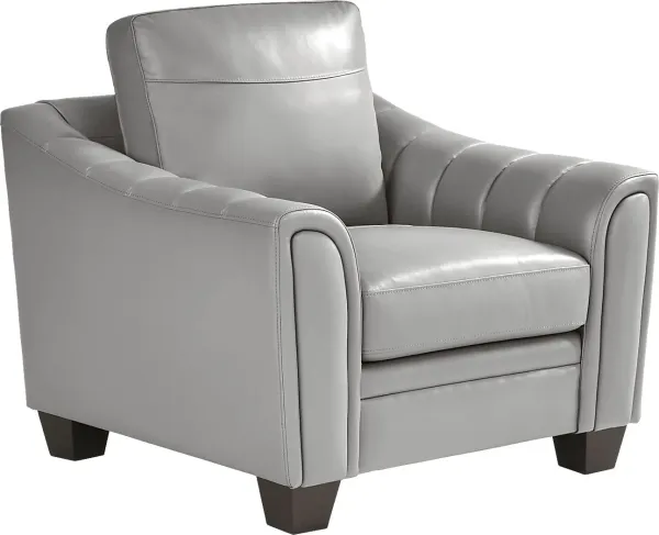 Santa Croce Gray Leather Chair
