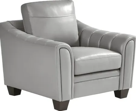 Santa Croce Gray Leather Chair