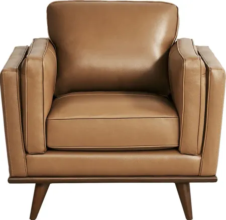 Cassina Court Caramel Leather Chair