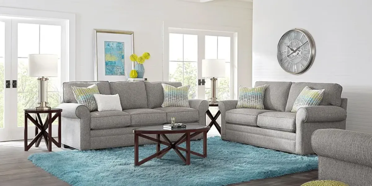 Bellingham Gray Textured 7 Pc Living Room with Sleeper Sofa