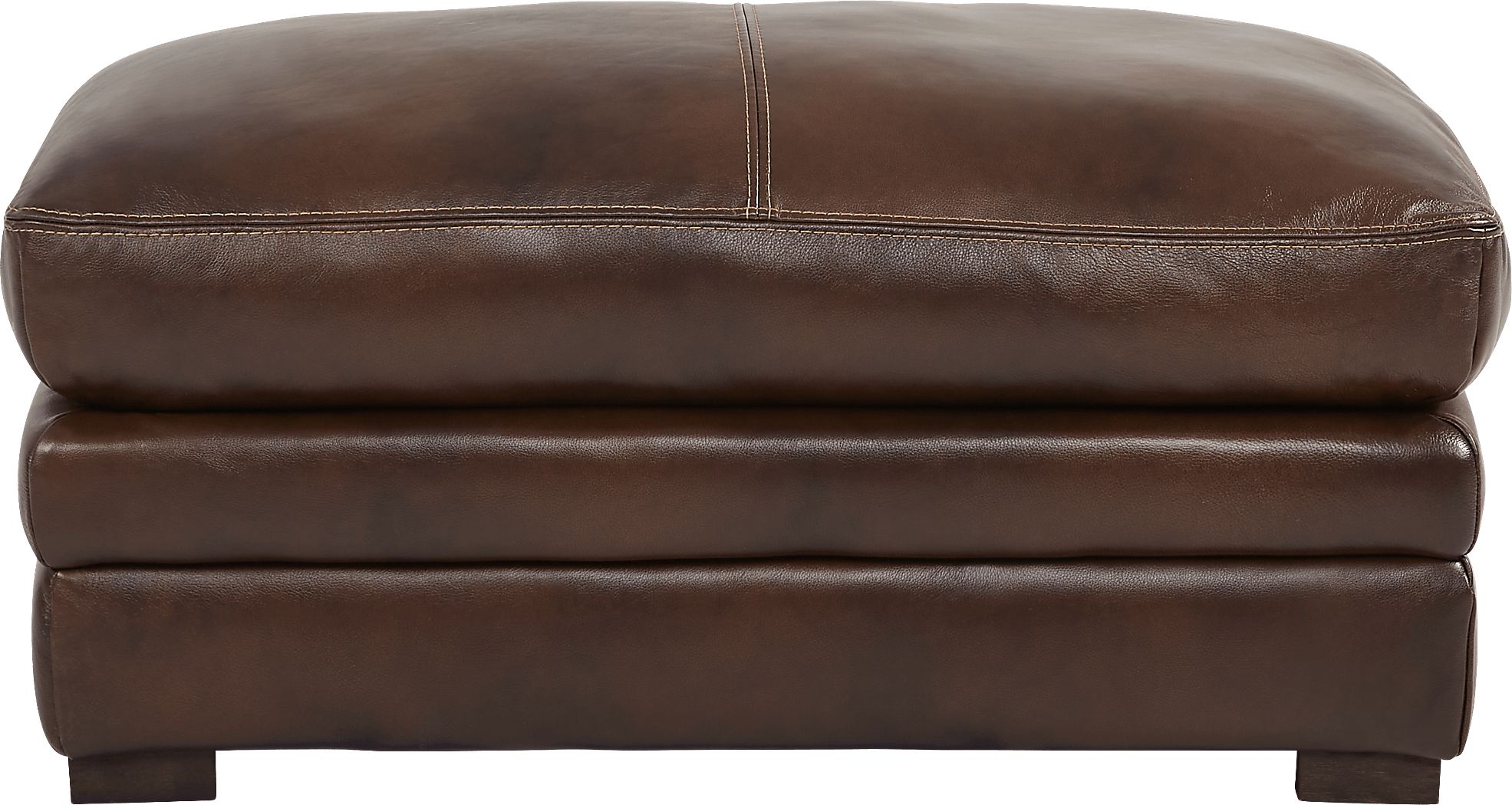 Margallo Brown Leather Ottoman
