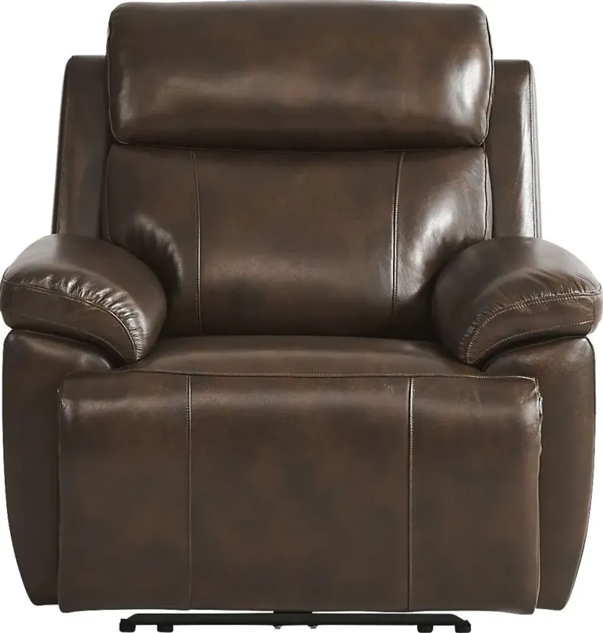 Barolo Brown Leather 3 Pc Triple Power Reclining Living Room with Massage and Heat