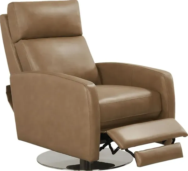 Parker Saddle Leather Push Back Recliner