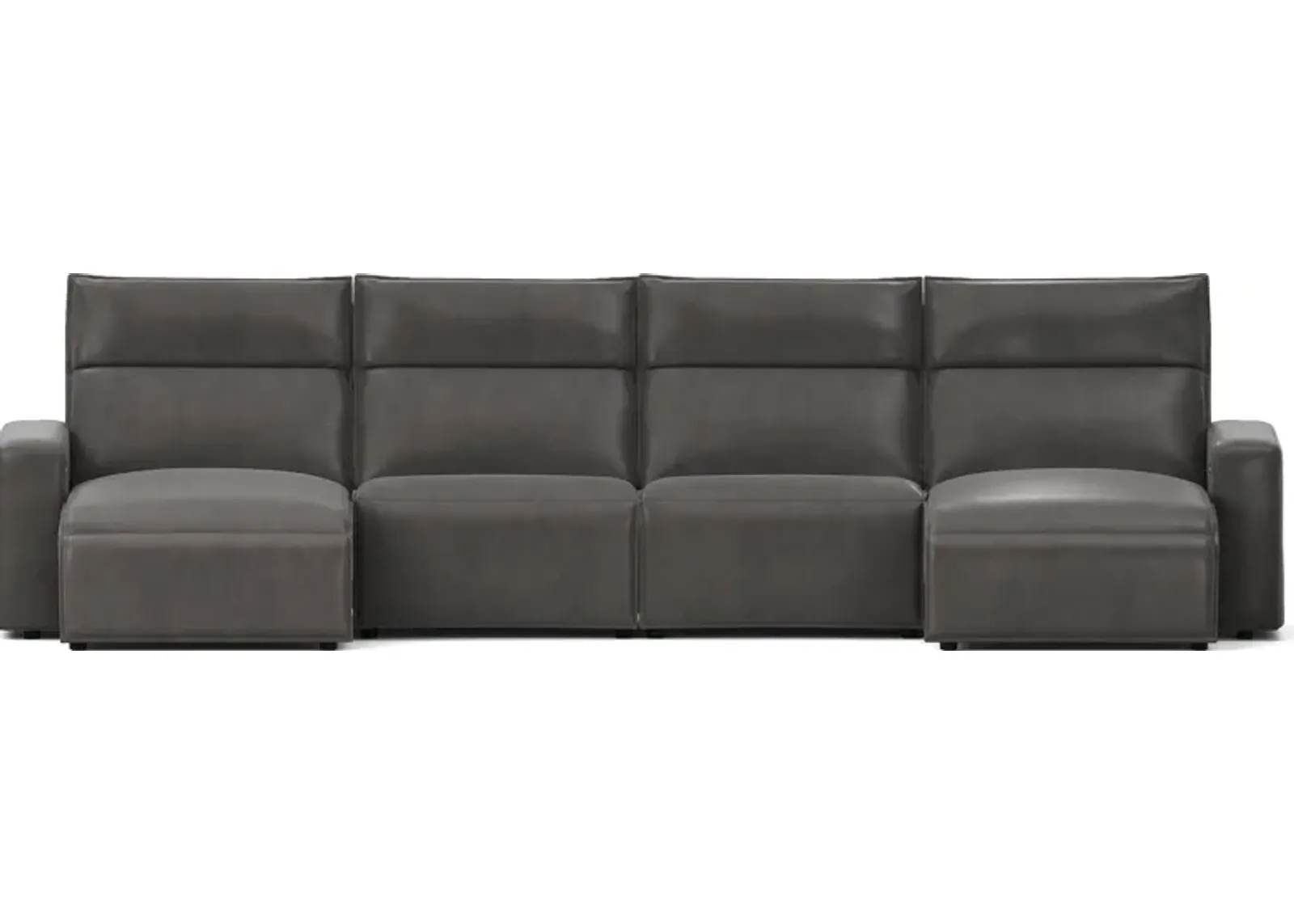 Charcoal 4 Pc Dual Power Reclining ModularTwo