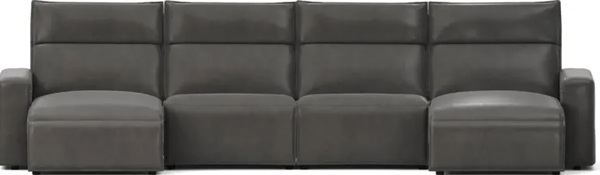 Charcoal 4 Pc Dual Power Reclining ModularTwo