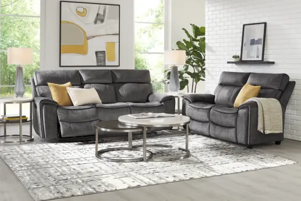 Bradshaw Place Dark Gray 5 Pc Living Room with Reclining Sofa