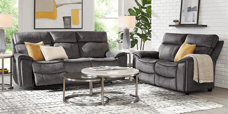 Bradshaw Place Dark Gray 5 Pc Living Room with Reclining Sofa