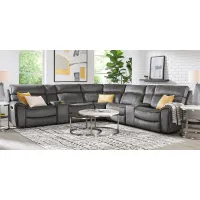 Bradshaw Place Dark Gray 10 Pc Reclining Sectional Living Room