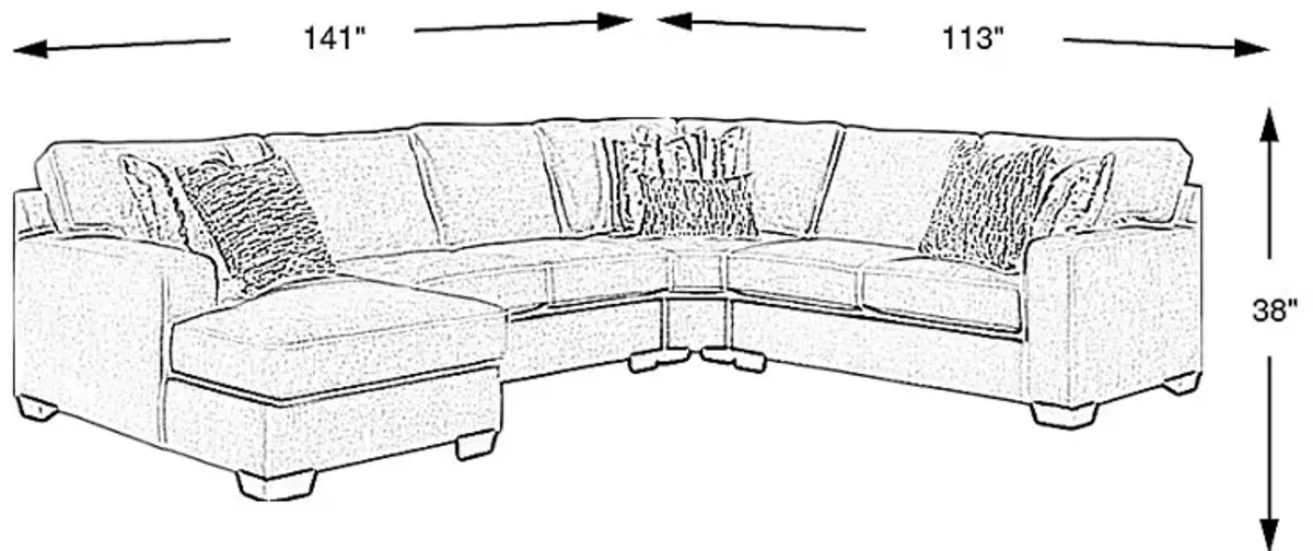 Cynthia Dove 4 Pc Sectional