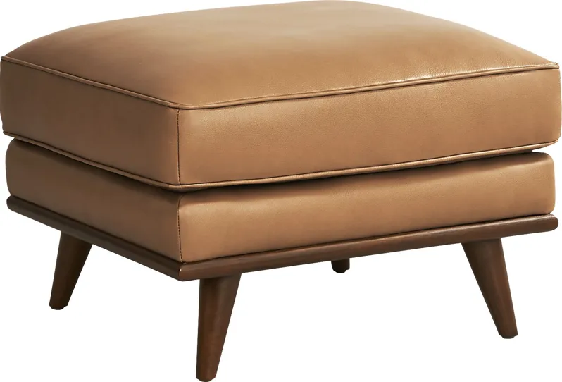 Cassina Court Caramel Leather Ottoman