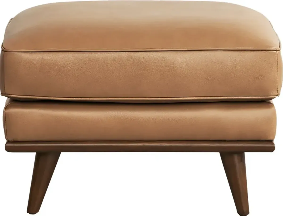 Cassina Court Caramel Leather Ottoman