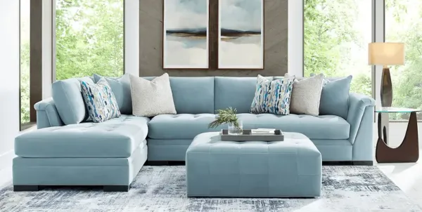 Harper Blue 5 Pc Sectional Living Room