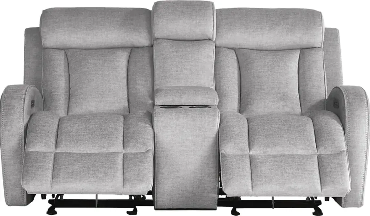 Copperfield Gray 5 Pc Dual Power Reclining Living Room