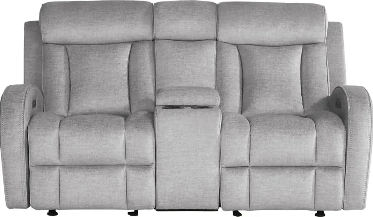 Copperfield Gray 5 Pc Dual Power Reclining Living Room