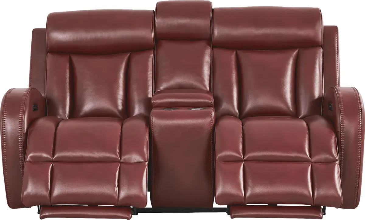 Copperfield Red 5 Pc Dual Power Reclining Living Room