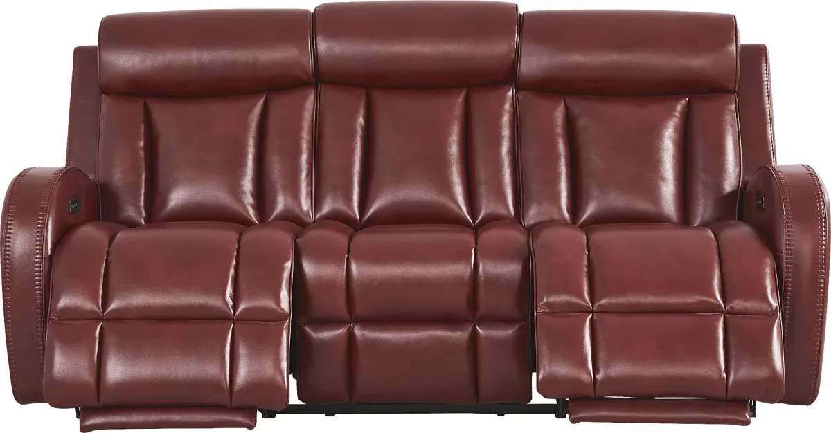 Copperfield Red 5 Pc Dual Power Reclining Living Room