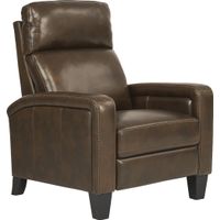 Gisella Brown Leather Push Back Recliner