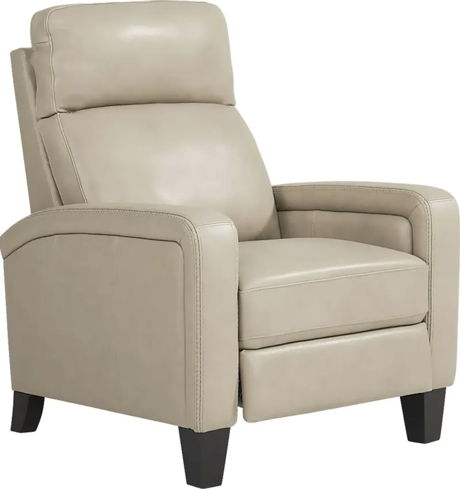 Gisella Taupe Leather Push Back Recliner