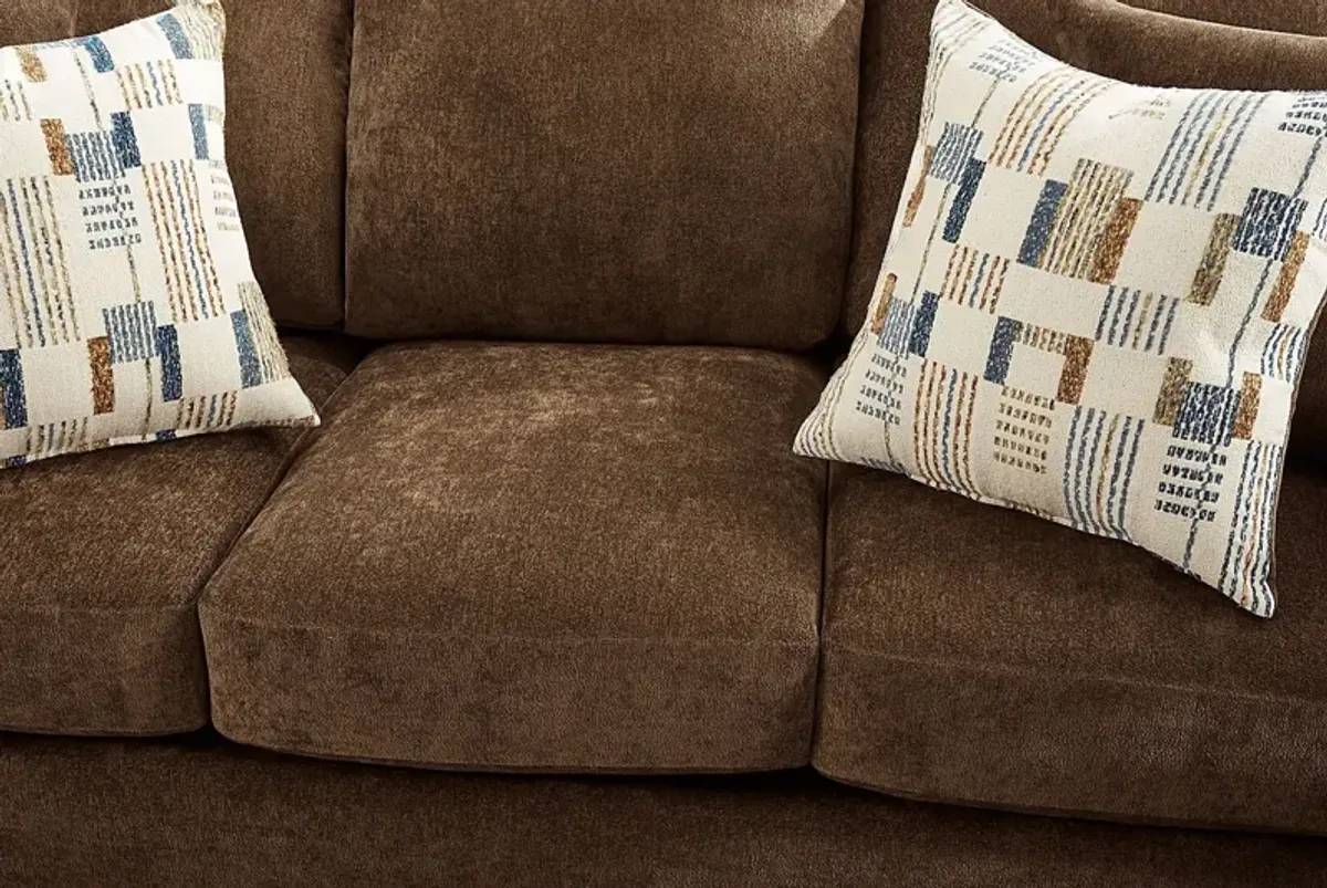 Chamberlain Brown 7 Pc Living Room with Gel Foam Sleeper Sofa