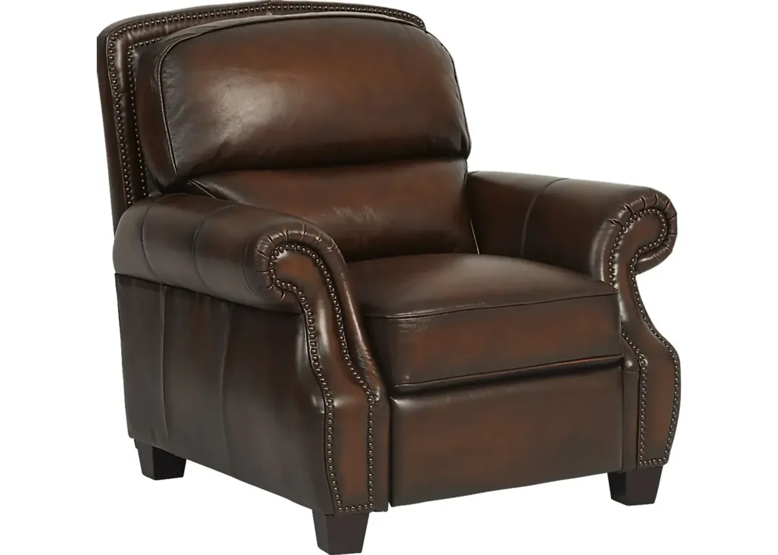 Calvano Brown Leather Recliner by Rooms To Go Furniture