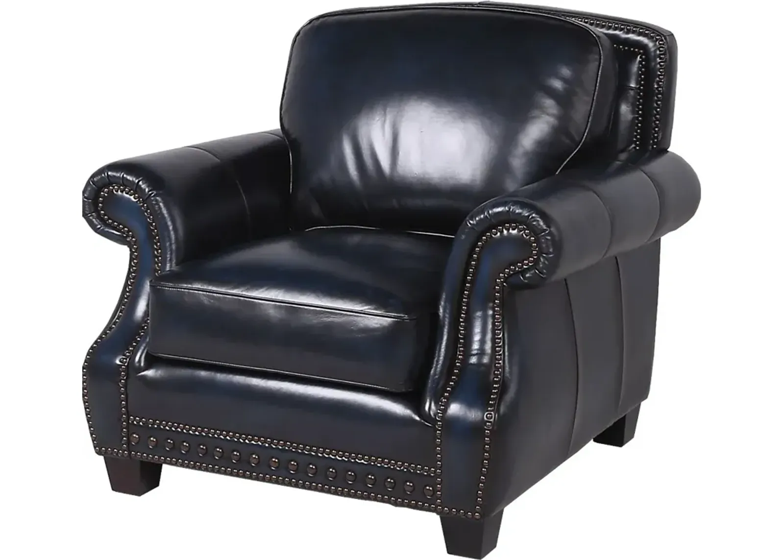 Calvano Blue Leather Chair