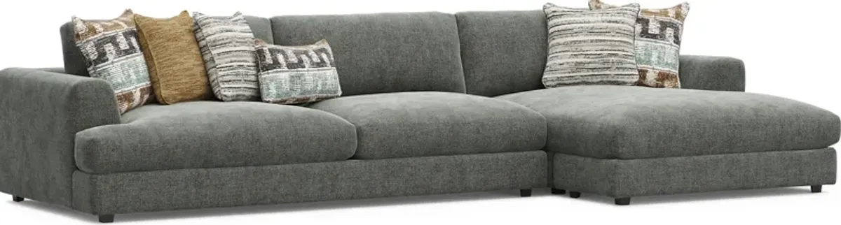 Montecito Charcoal 5 Pc Sectional Living Room