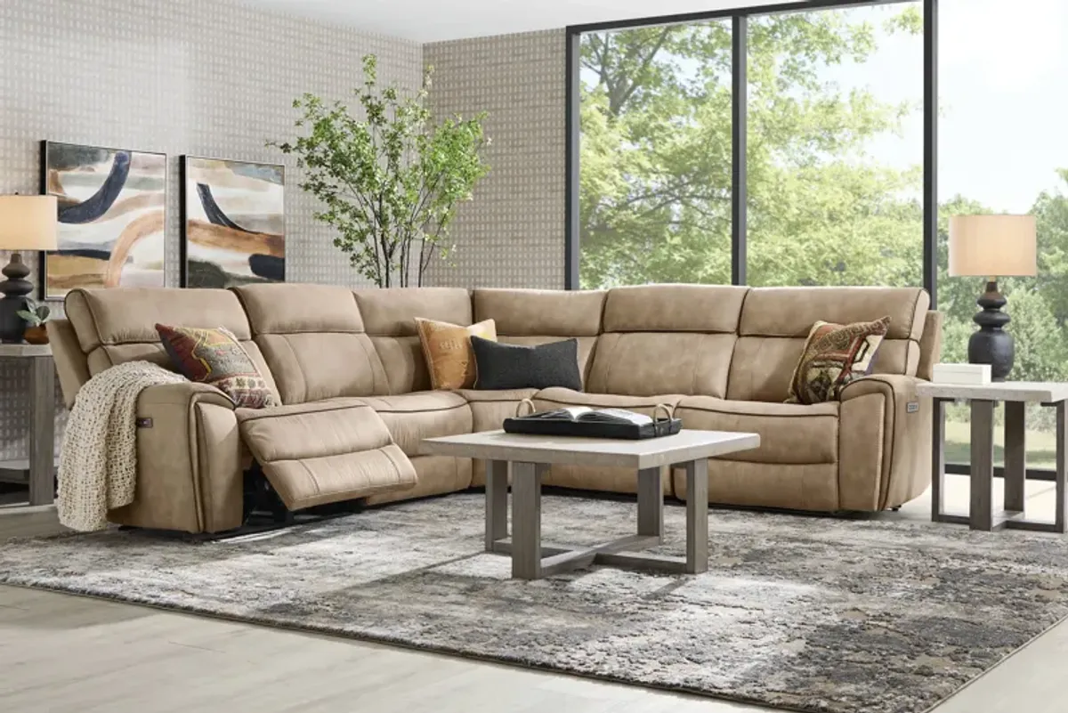 Bradshaw Place Stone 5 Pc Reclining Sectional