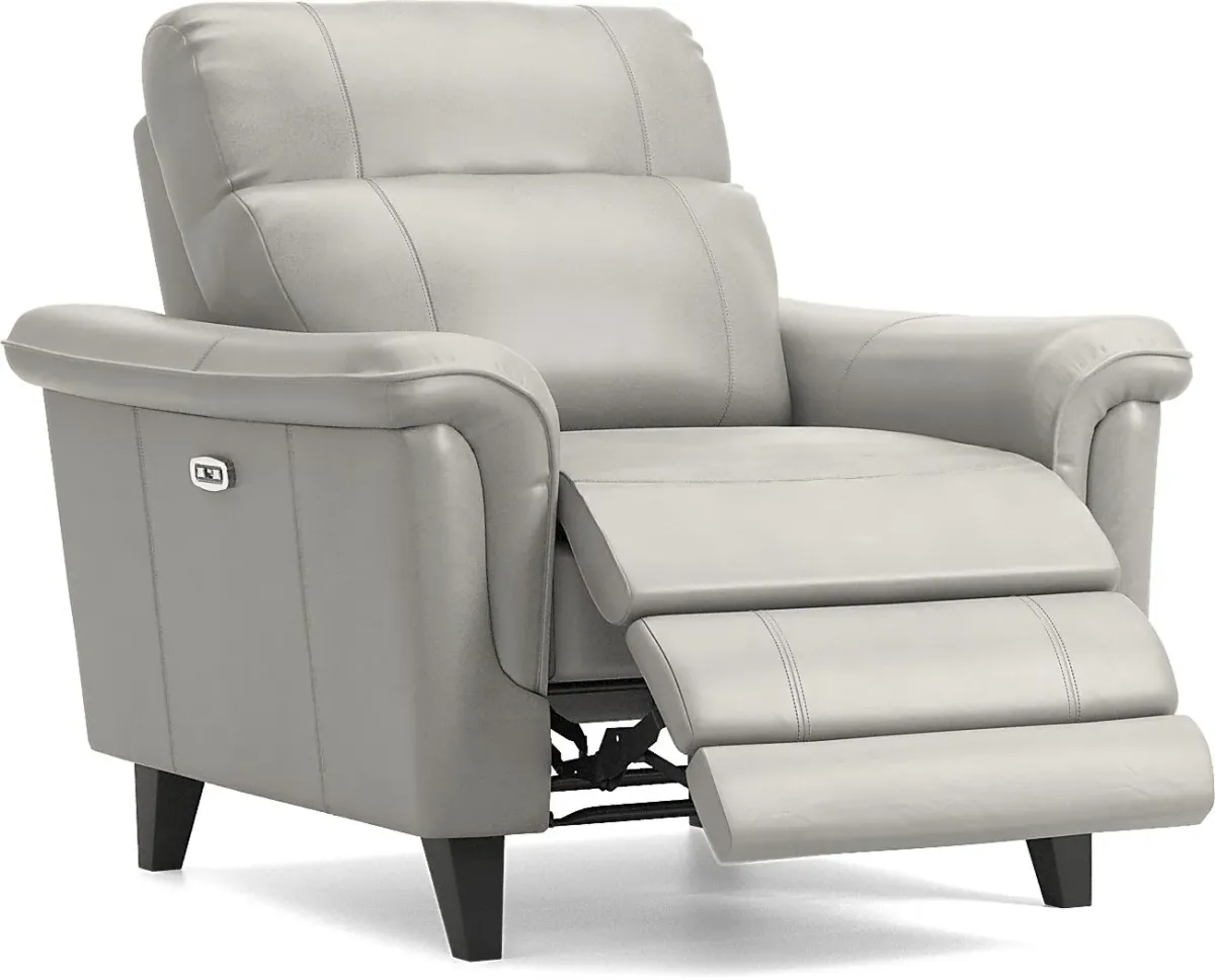 Avezzano Stone Leather 3 Pc Living Room with Dual Power Reclining Sofa